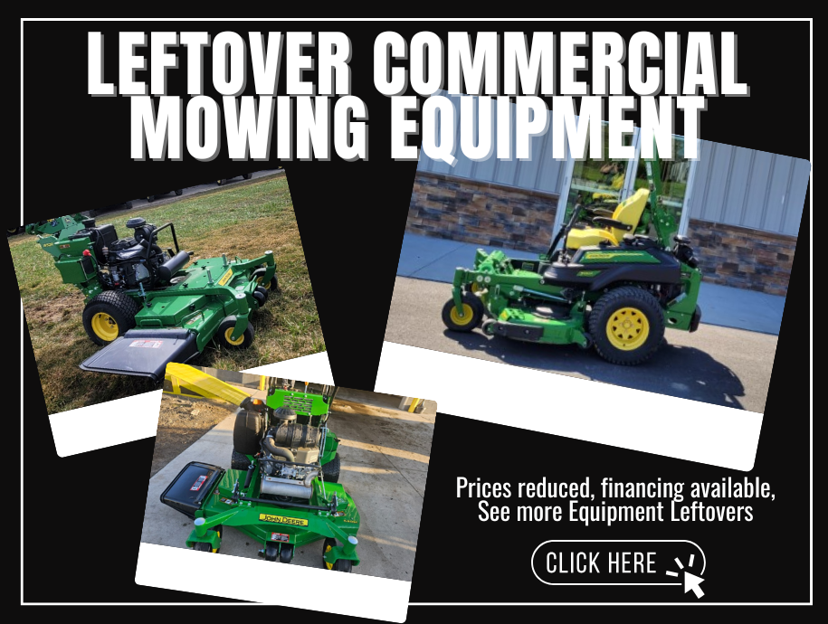 Leftover Commercial Mowing Equipment | Prices reduced, financing available, See more Equipment Leftovers