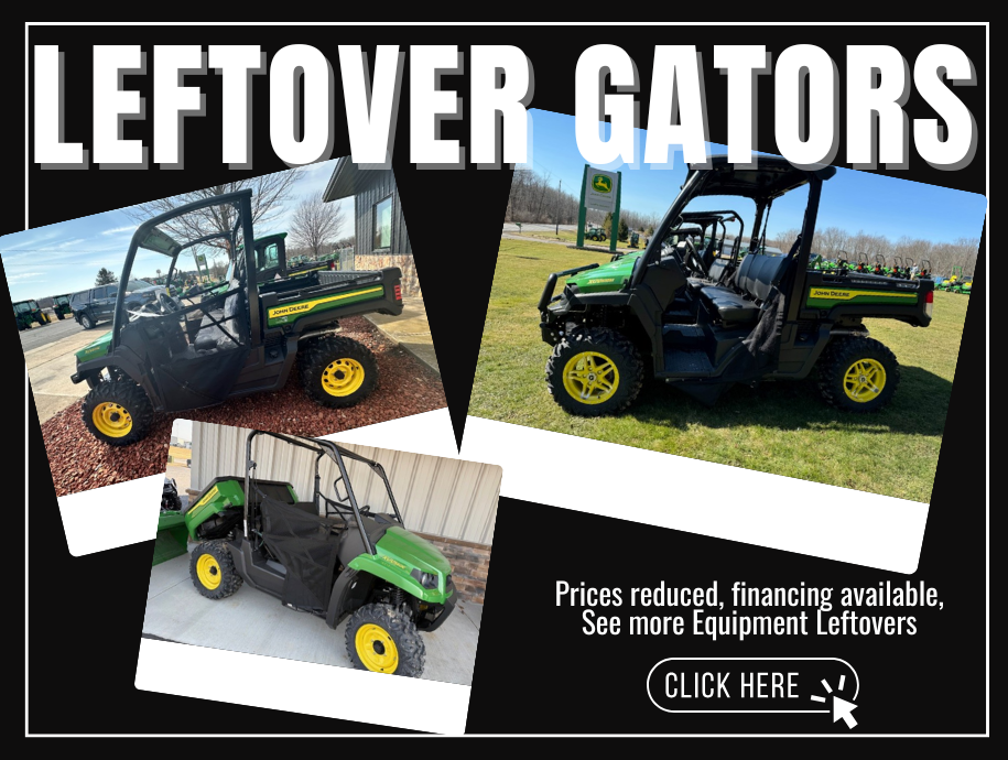 Leftover Gators | Prices reduced, financing available, See more Equipment Leftovers