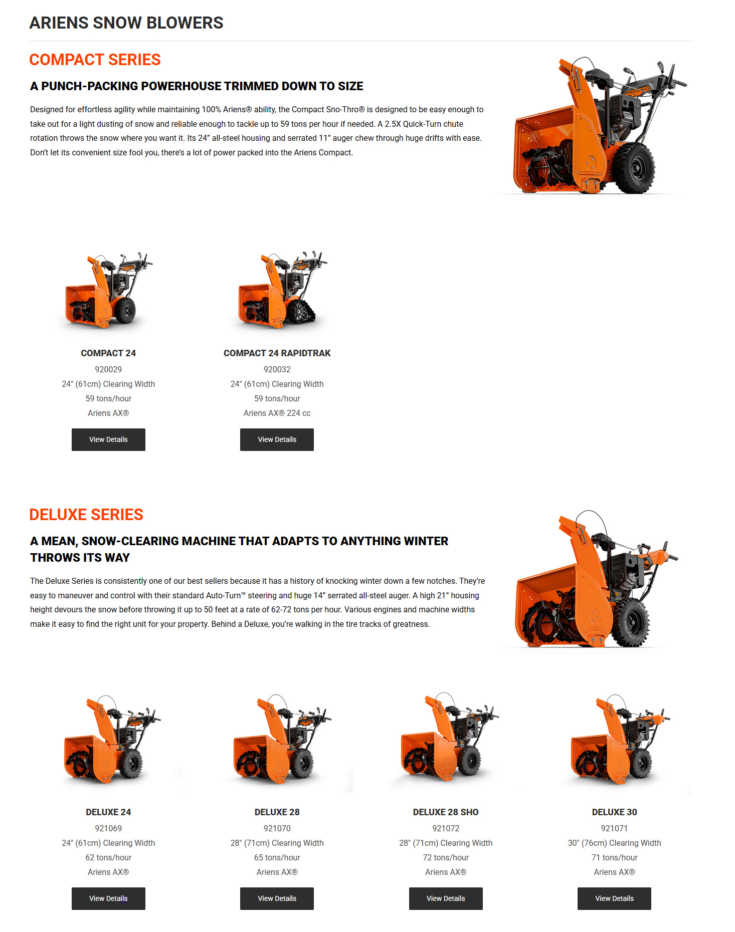 ARIENS SNOW BOWERS | ARIENS SNOW BOWERS |