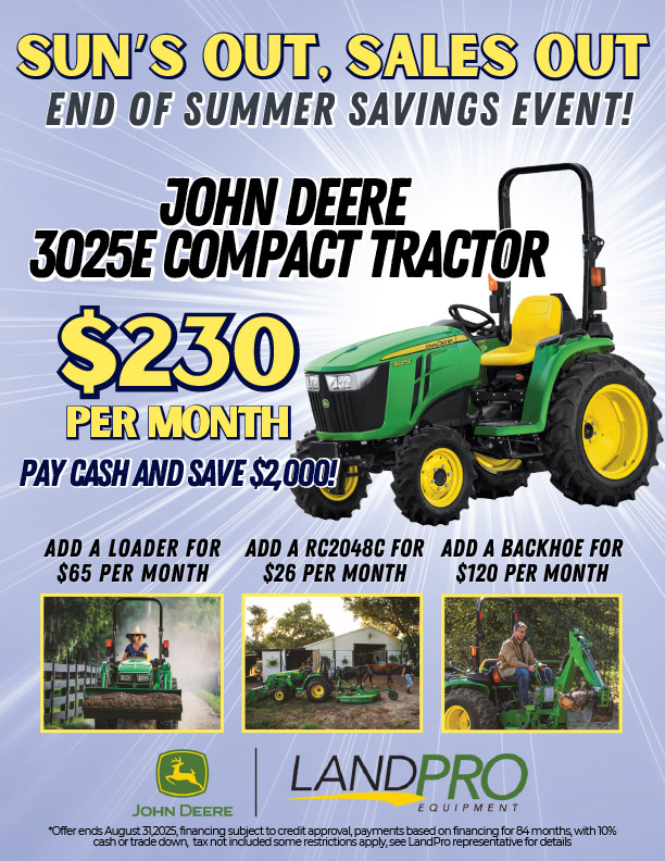 SUN'S OUT, SALES OUT - 3025E COMPACT TRACTOR | 