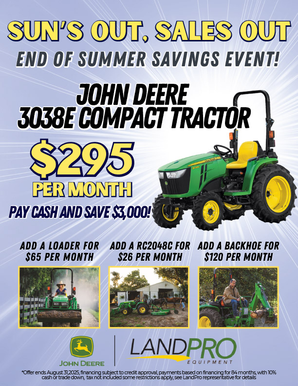 SUN'S OUT, SALES OUT - 3038E COMPACT TRACTOR | 