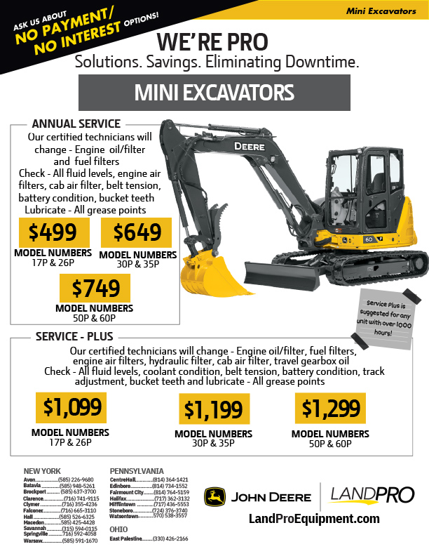 CCE Service Specials Excavators