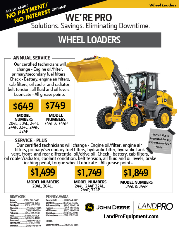 CCE Service Specials Wheel Loaders