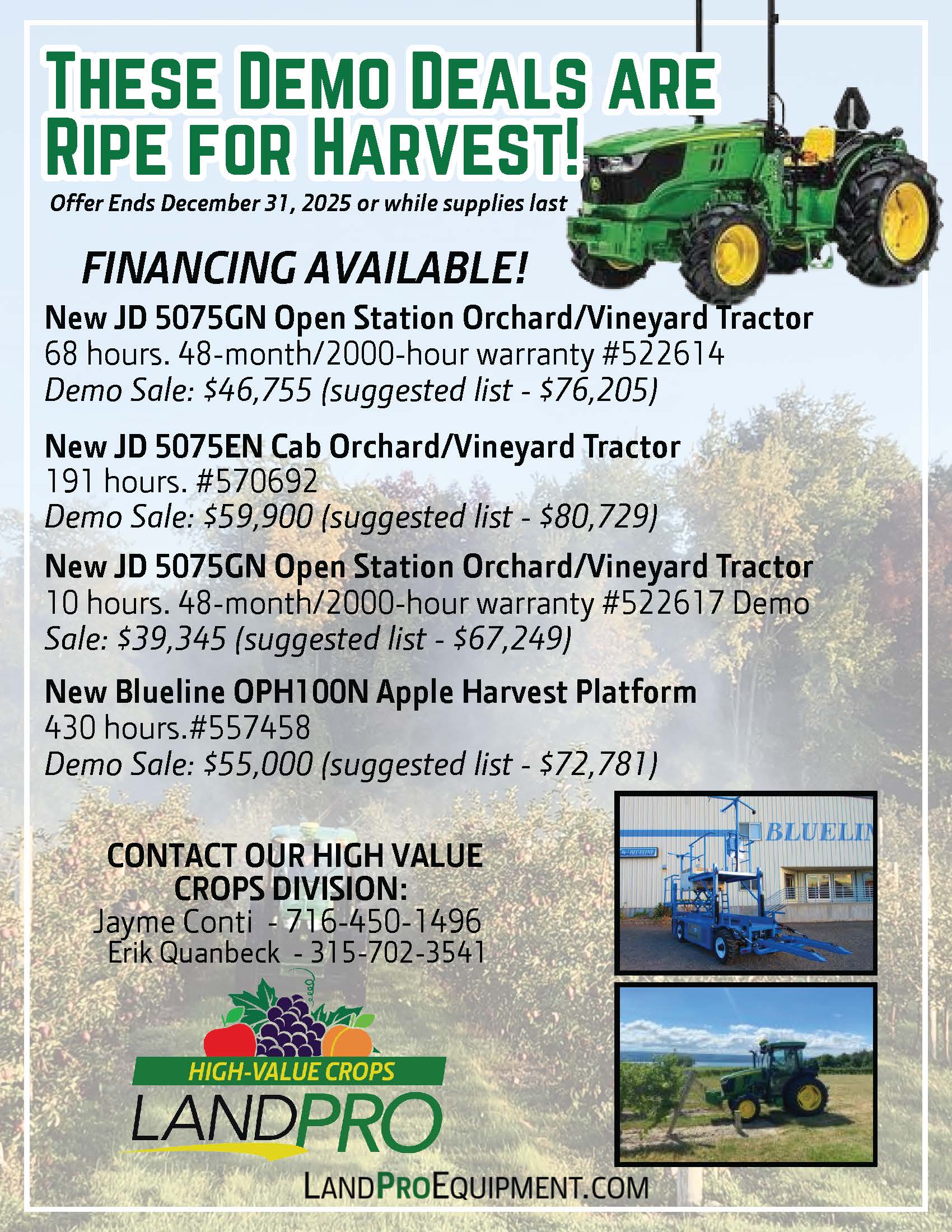 These Demo Deals Are Ripe For Harvest! | Financing Available!
