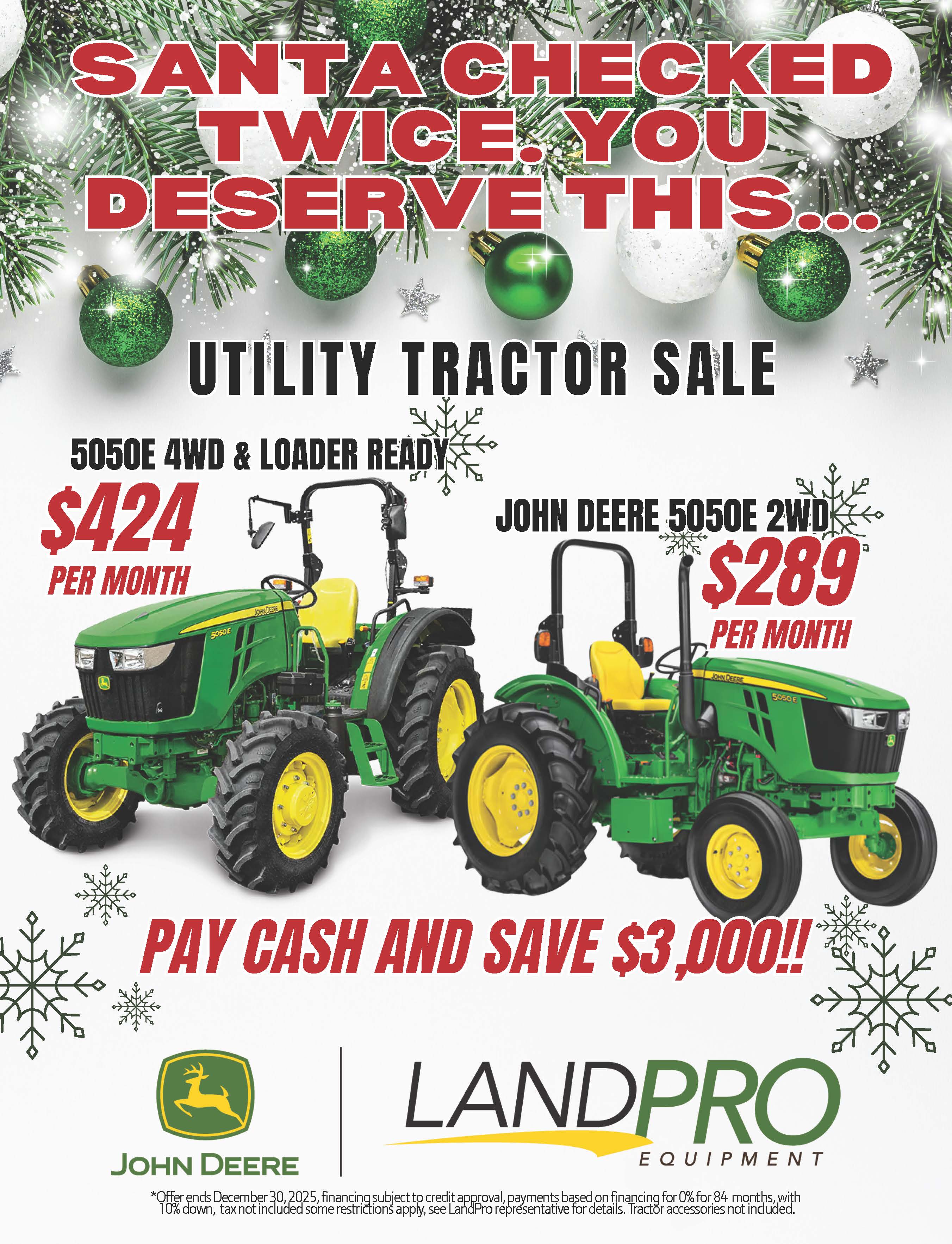 Utility Tractor Sale | Pay Cash and Save $3000 Utility Tractor Sale | Pay Cash and Save $3000