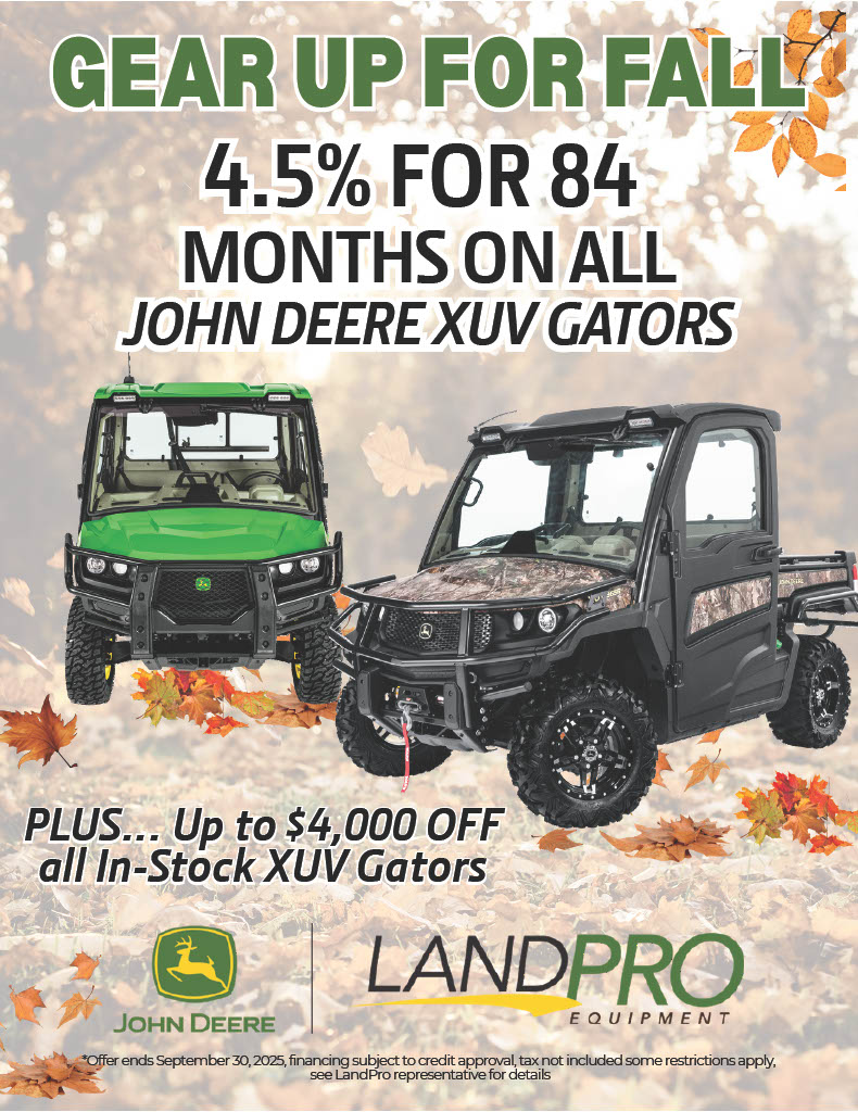 Gear Up For Fall 4.5% For 84 Months | On All John Deere XUV Gators