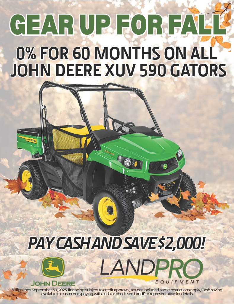 Gear Up For Fall 0% For 60 Months | On All John Deere XUV 590 Gators