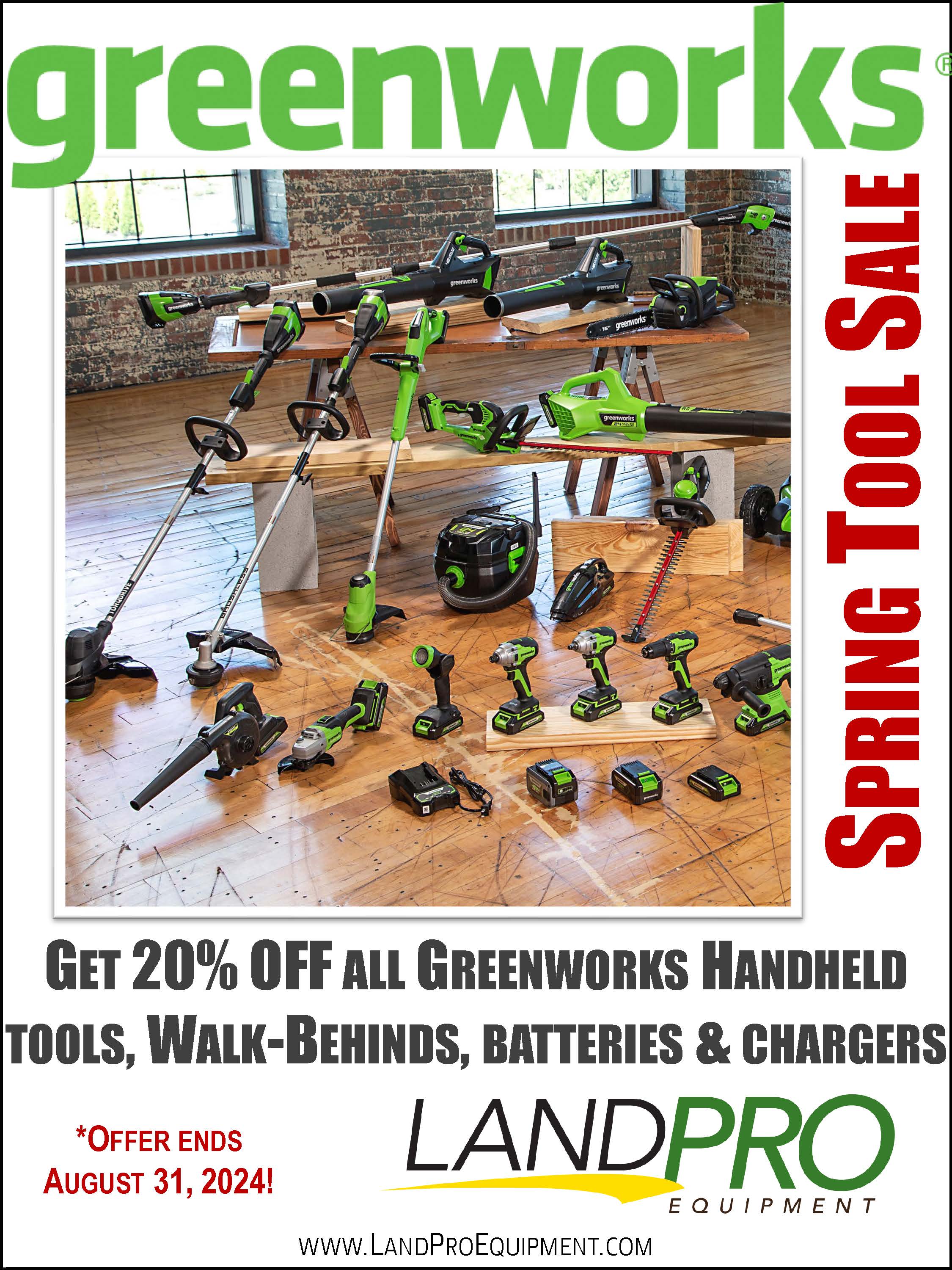 Greenworks Spring Tool Sale