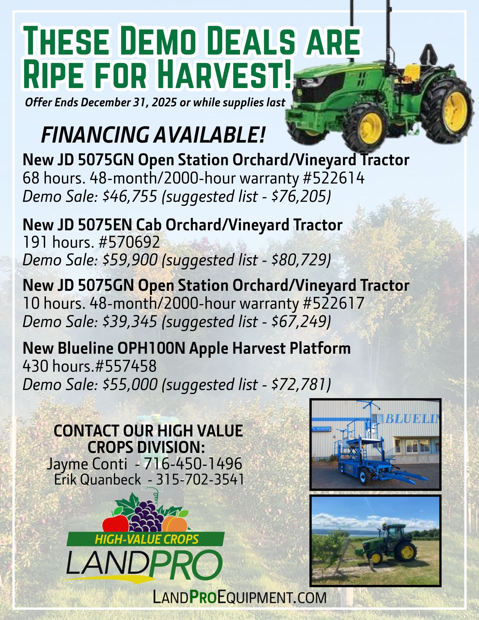 THESE DEMO DEALS ARE RIPE FOR HARVEST | 
