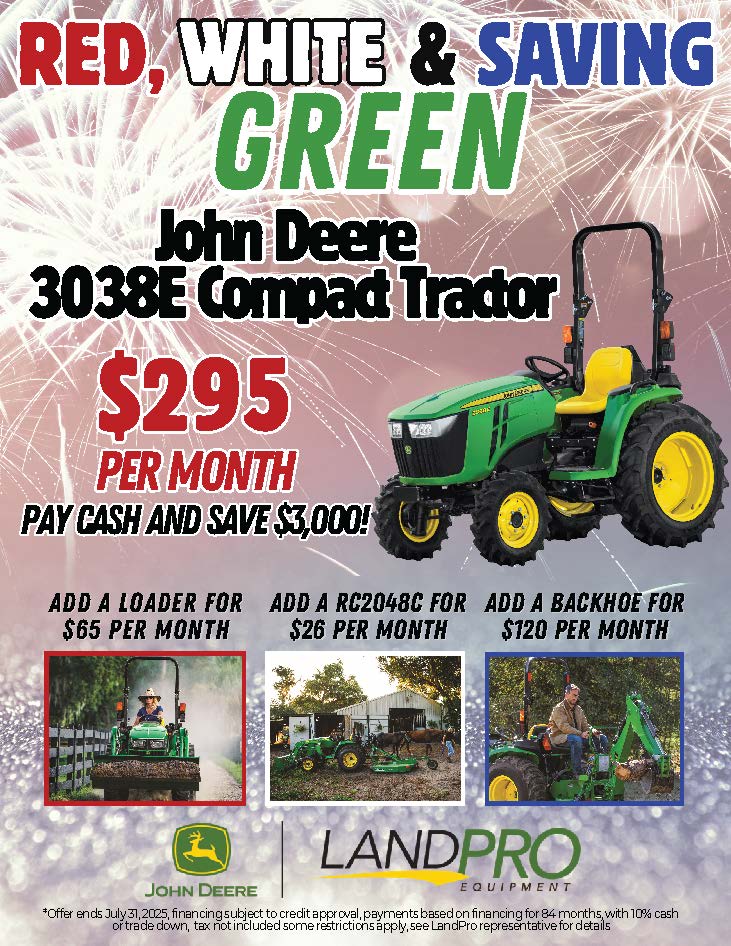 John Deere 3038E Compact Tractor | $295 Per Month - Pay Cash and Save $3000