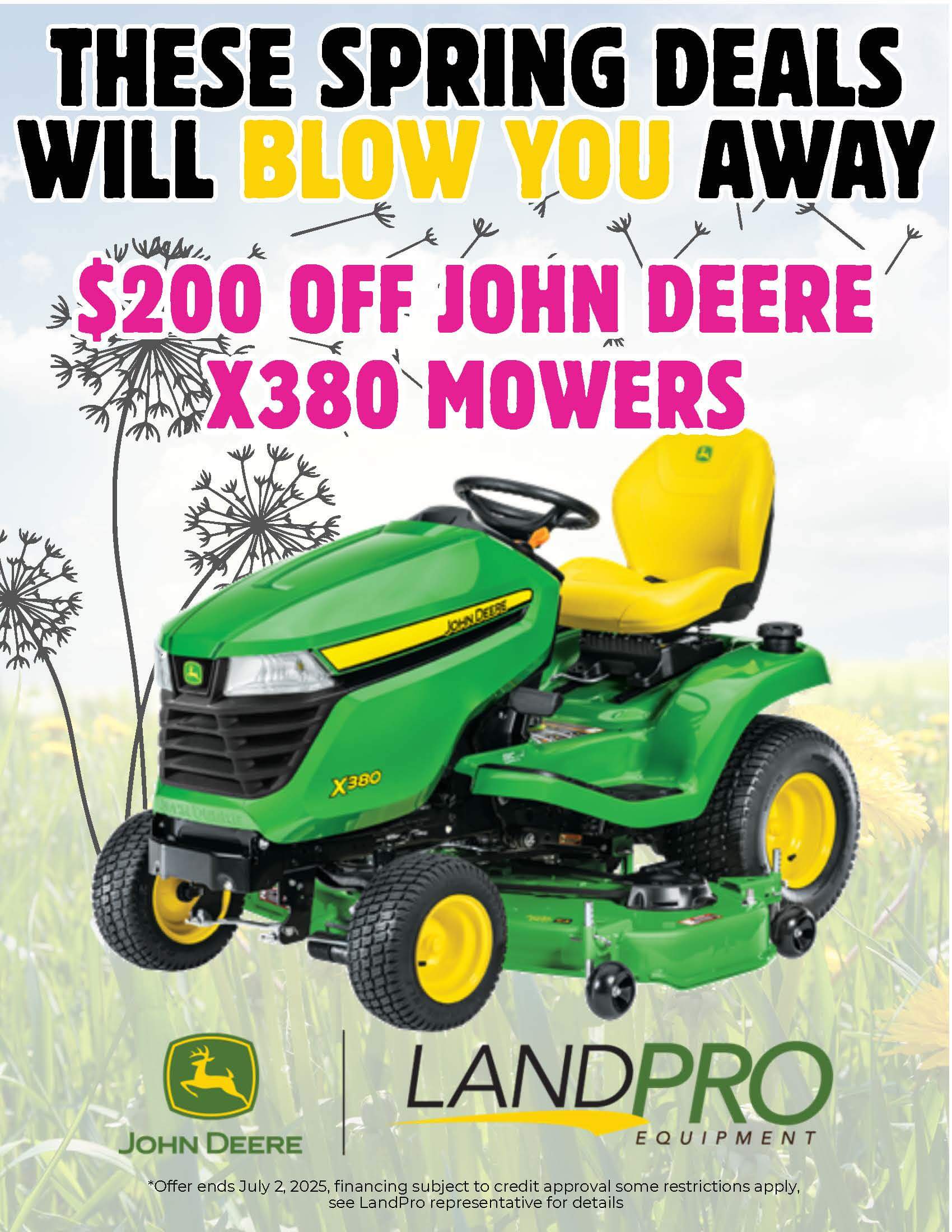$200 OFF John Deere X380 Mowers | 
