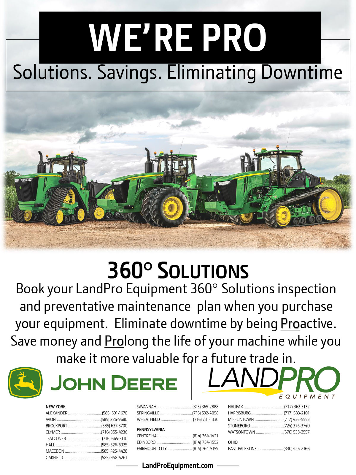 Service Specials » LandPro Equipment; NY, OH & PA