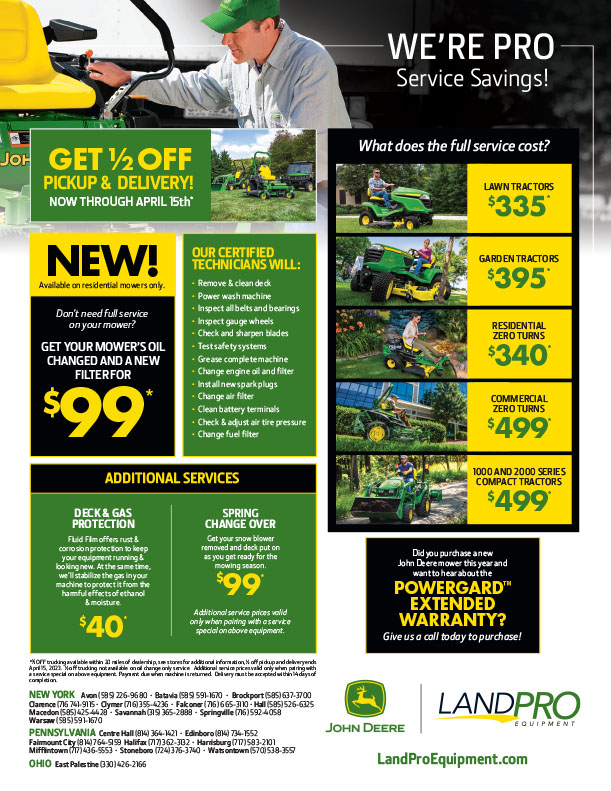 Service Savings | GET ½ OFF PICKUP & DELIVERY! NOW THROUGH APRIL 15th*