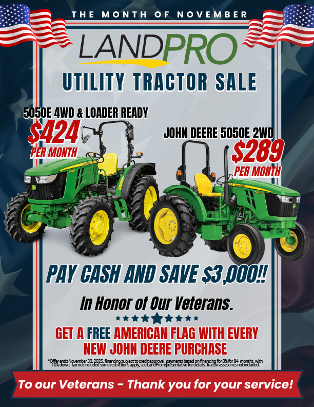 JOHN DEERE UTILITY TRACTOR SALE | 