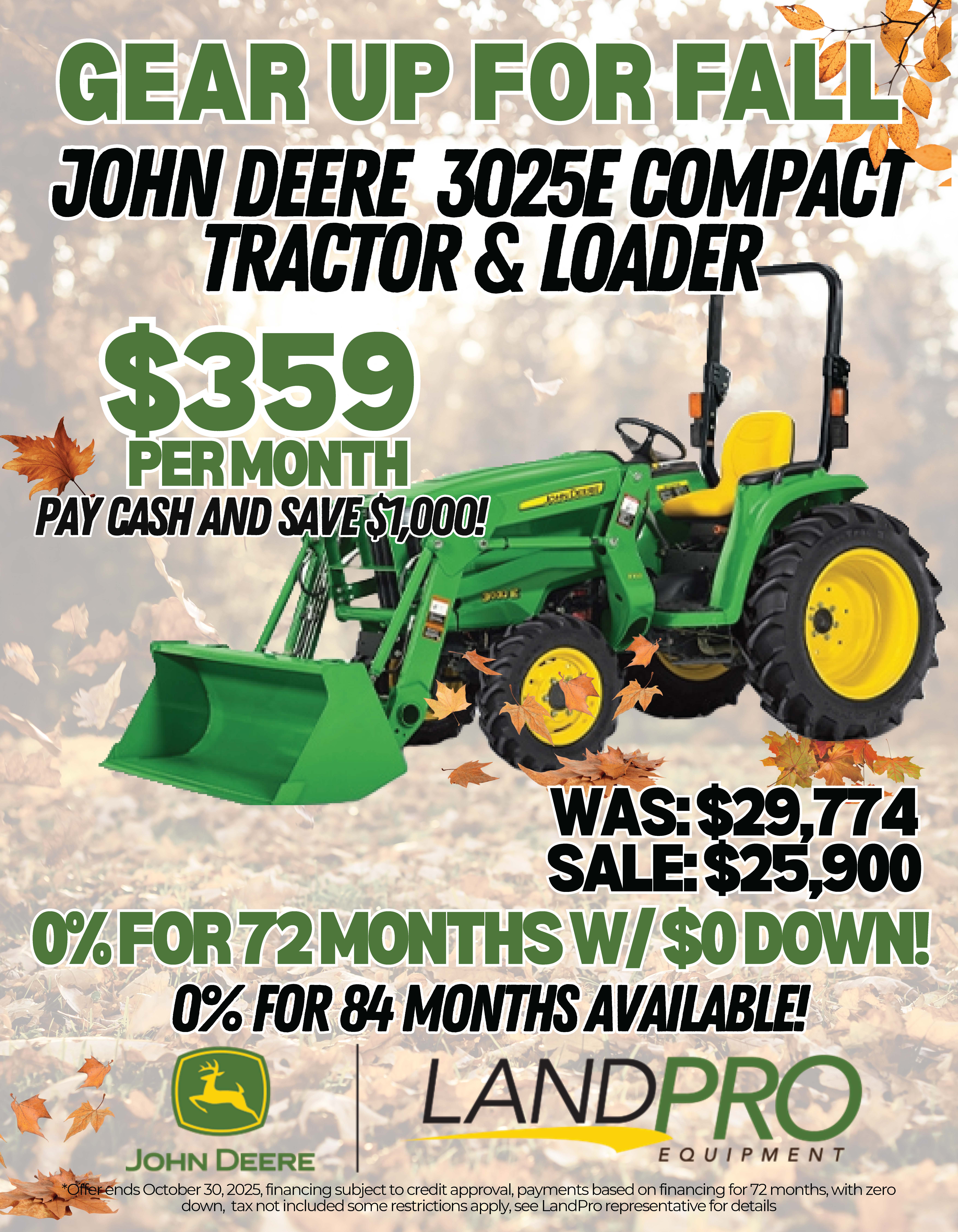 3025E Compact Tractor & Loader | 0% For 72 Months w/ $0 Down!