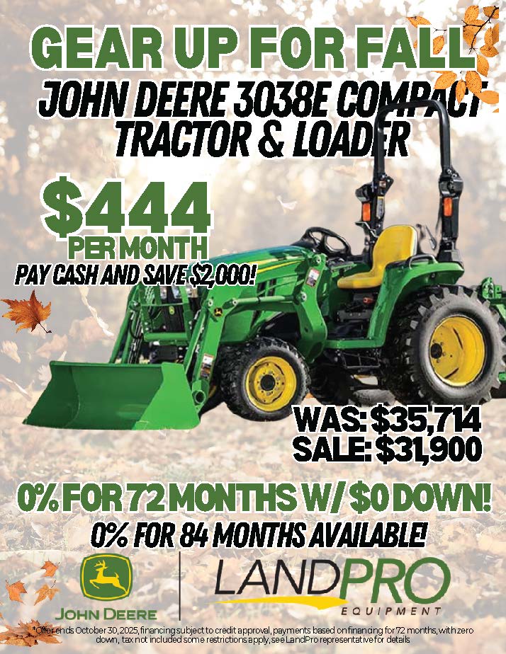 John Deere 3038E Compact Tractor & Loader | 