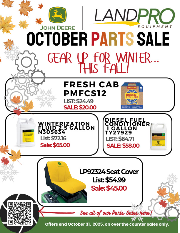 OCTOBER PARTS SALE | GEAR UP FOR WINTER...THIS FALL!