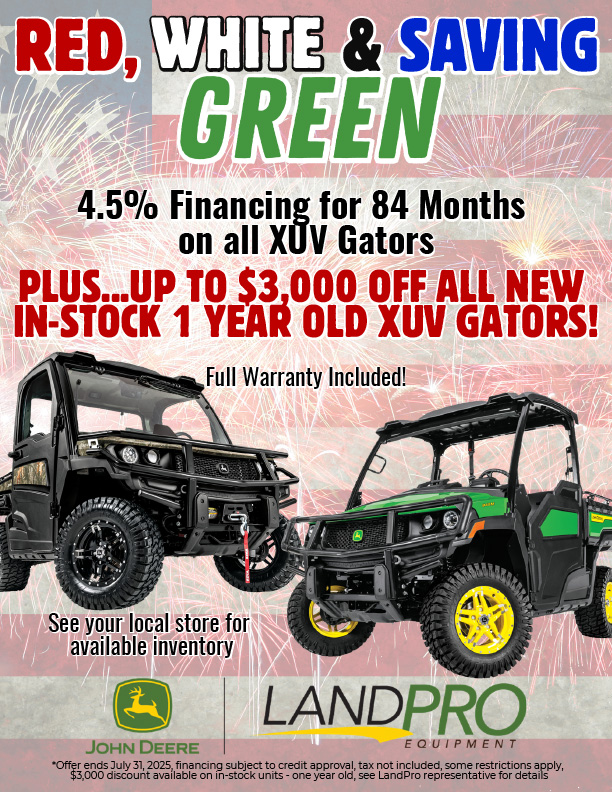 XUV GATORS SALE | RED, WHITE & SAVING GREEN