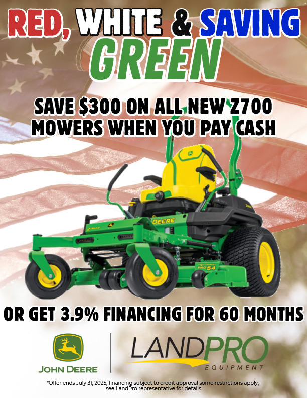 Z700 SERIES MOWERS SALE | RED, WHITE & SAVING GREEN