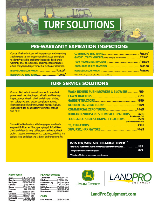 Turf Service Specials 2
