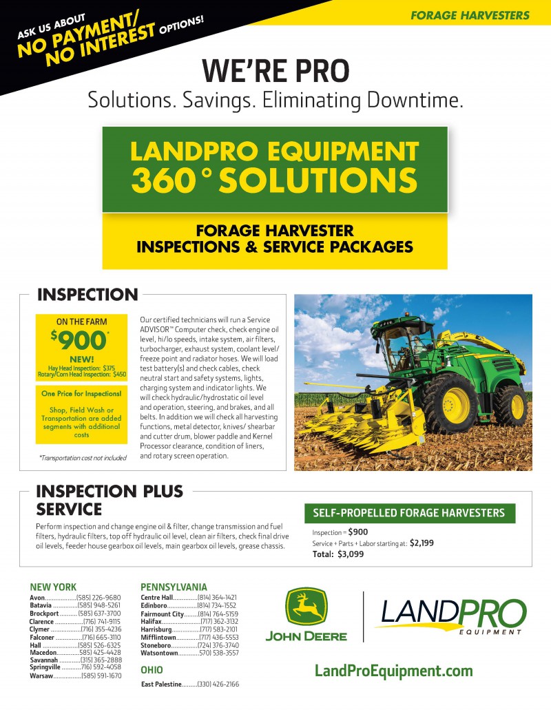 forage harvester inspections